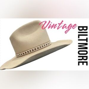 Vintage Authentic Biltmore Western Cowboy Hat Hasker Style Made in Canada